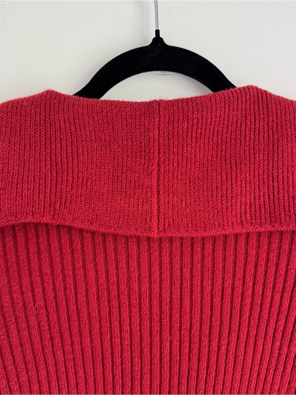 J JILL Spread Collar Red Pepper Sweater Cotton Blend NEW Women’s M - Picture 8 of 10